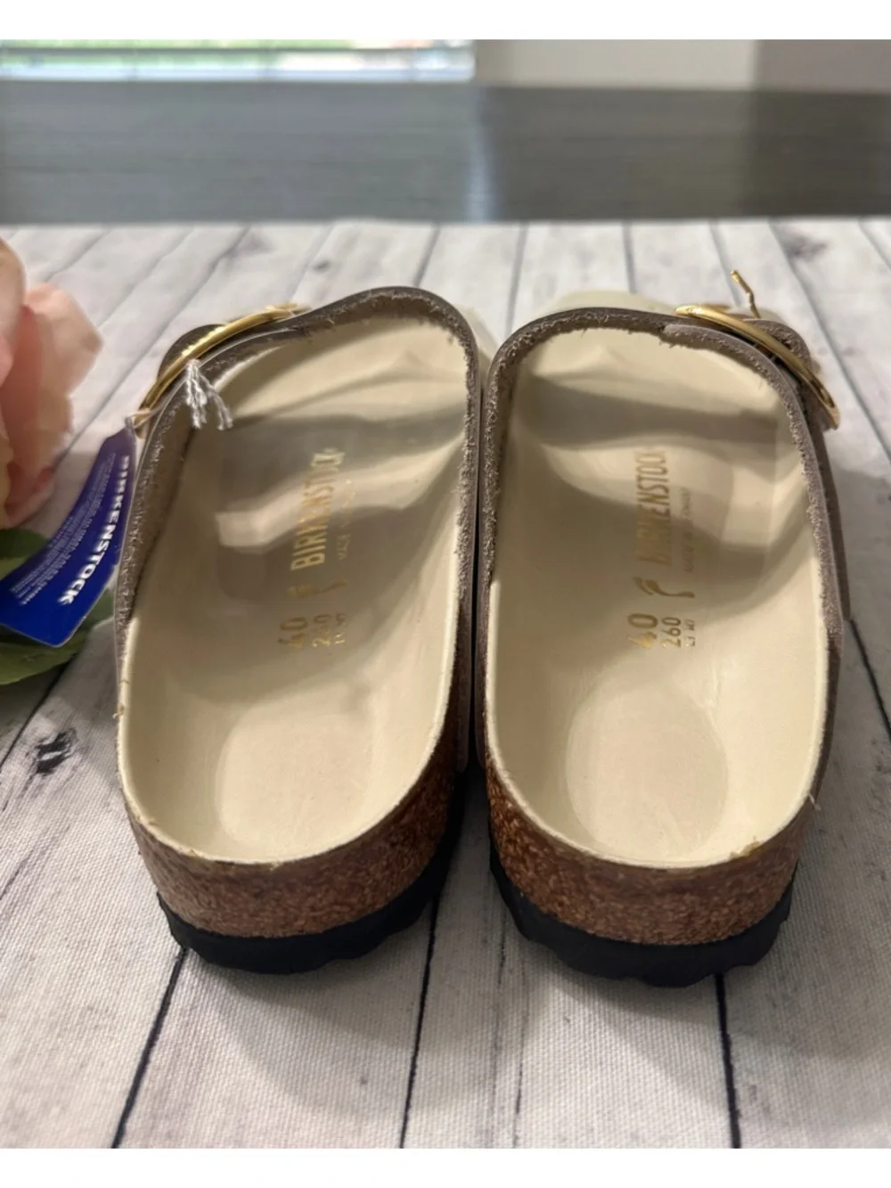 New Birkenstock Arizona Big Buckle High Shine Sandals - Picture 7 of 10
